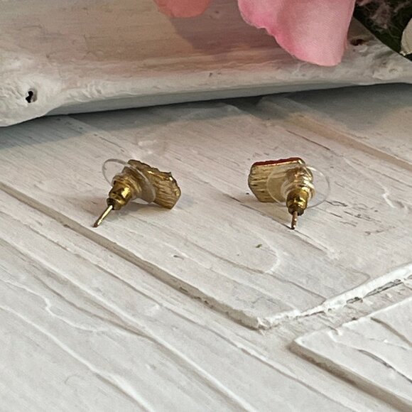 Pale Pink & Light green post pierced earrings -2 prs. - Picture 6 of 7